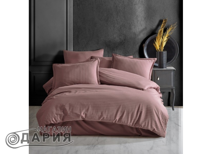 Спално бельо сатен Stripe rose