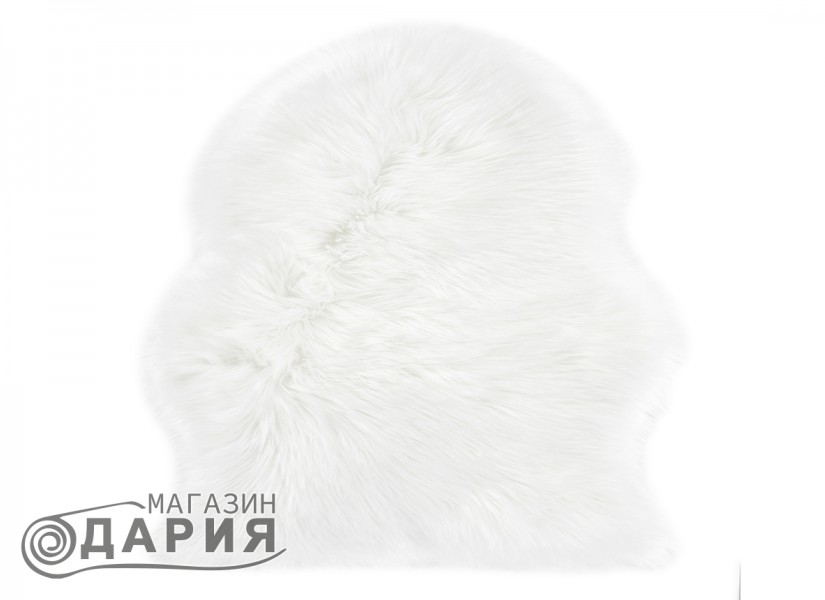 Килимче от еко кожа ovium с дълъг косъм цвят бял