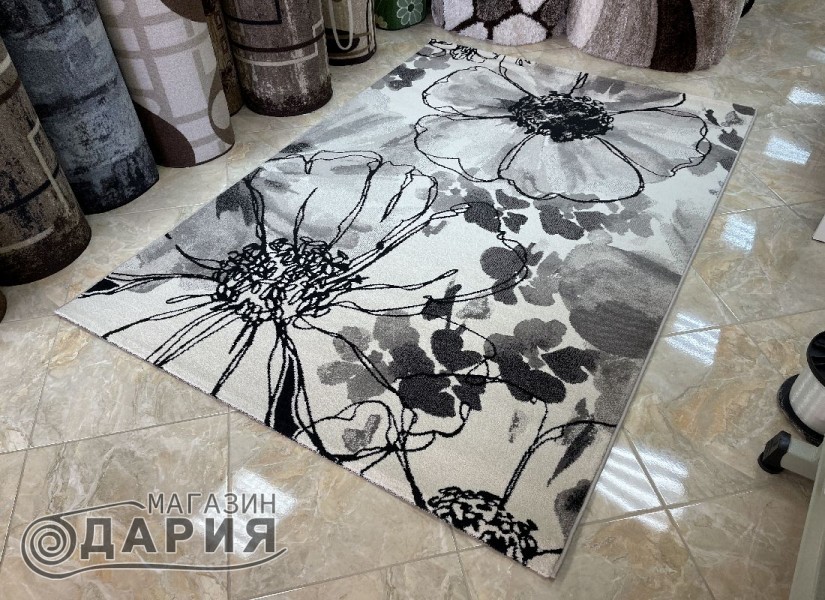 Тъкан килим INFINITY 21132041-6595 СИВО ГРАДИНА