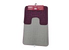 Комплект от 2 постелки за баня Ethnic-2576-aubergine