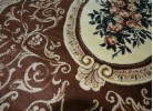 Тъкан персийски килим Blue stones 5261 brown кръг