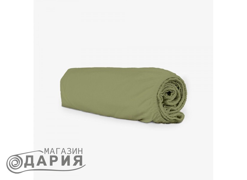 Чаршаф с ластик за матрак Ново зелено, памук ранфорс