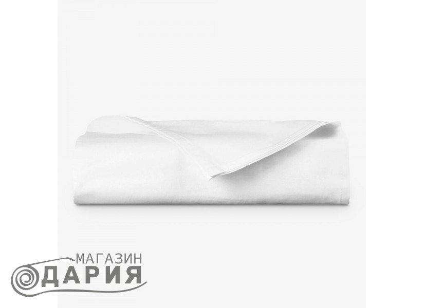 Едноцветен долен чаршаф Бял, памук ранфорс