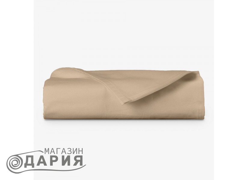 Едноцветен долен чаршаф Капучино, памук ранфорс