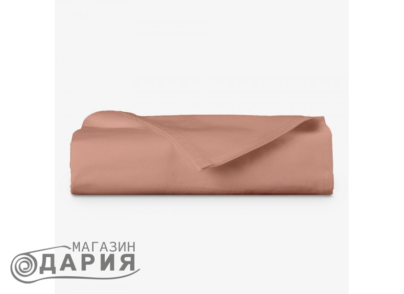 Едноцветен долен чаршаф Нова праскова, памук ранфорс