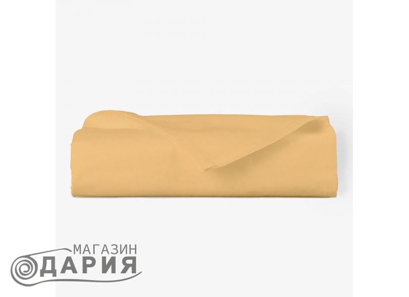 Едноцветен долен чаршаф Охра, памук ранфорс